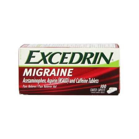 Excedrin Migraine Pain Relief 250 mg - 250 mg - 65 mg Strength Acetaminophen / Aspirin / Caffeine Caplet, 100PK 00067203991
